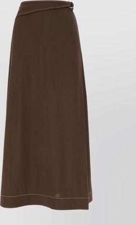 Tory Burch wrap design midi length skirt with contrast stitching