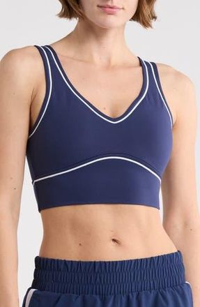 90 Degree by Reflex Interlock Motion Muse Sports Bra in Naval Blue-White at Nordstrom Rack, Size X-Large