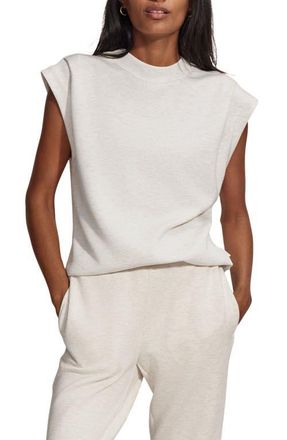 Varley Double Soft Cap Sleeve Sweatshirt in Ivory Marl at Nordstrom, Size X-Small
