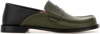 Loewe Bicolor Leren Campo Flap Loafers