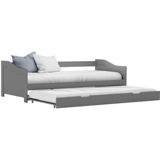 vidaXL Dormeuse Estraibile senza Materasso Grigia 90x200 cm - Vidaxl