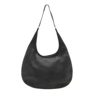Herm&egrave;s Pre-owned Gao Leren Schoudertas Zwart - Dames - Pre-owned - Zwart - Maat: ONE Size Leer