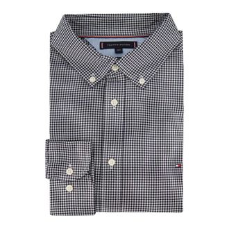 Tommy Hilfiger Heren, Overhemden, Zwart, Maat: 6XL Katoen