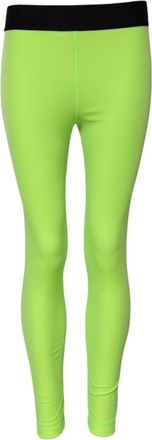 Dolce & Gabbana Womens Nylon Stretch Leggings Green Elastane