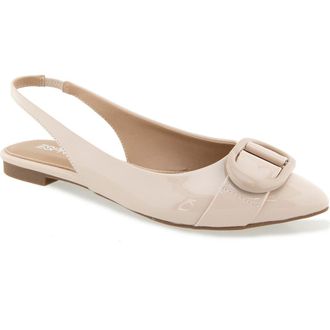Esprit Preslee Slingback Flat in Ivory Patent at Nordstrom Rack, Size 8.5
