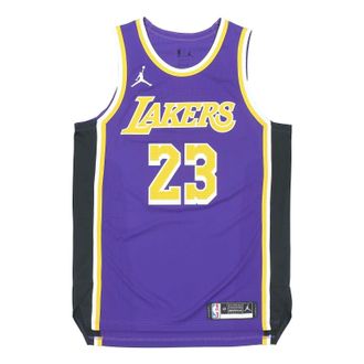 Nike Jordan Air Jordan NBA Basketball game Jersey AU Player Edition Los Angeles Lakers LeBron James No. 23 Purple CV8856-511
