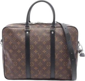 Louis Vuitton Pre-owned Briefcase Handbag - Heren - Vintage Handtas - Bruin - ONE Size - Leer - Vintage
