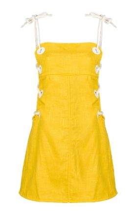 Staud Raft Linen Blend Mini Dress Size XS