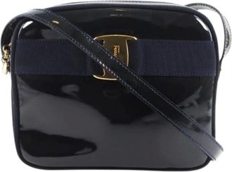 Ferragamo Pre-owned Cross Body Bags, female, Blue, Size: ONE SIZE Pre-owned Leather Crossbody Bag