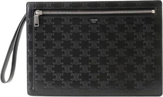 Celine Vintage, unisex, Zwart, ONE Size, Leer, Pre-owned Clutch bag
