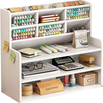 Trade Shop Trade Shop - Organizador De Escritorio Multiusos De Madera Para El Estante Multifuncional De La Habitaci&oacute;n Para Ni&ntilde;os