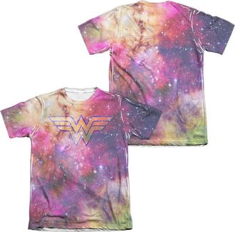 Gildan Justice League of America Wonder Woman Galaxy (Front/Back Print) Adult Poly/Cotton Short Sleeve Tee / T-Shirt