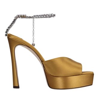 Jimmy Choo London Dames, Schoenen, Geel, Maat: 39 EU Satijn