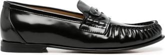Fendi Scrunch Logo-plaque Gathered Loafers