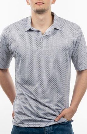 Burnside Burn Golf Polo in White Black Dot at Nordstrom Rack, Size Xx-Large