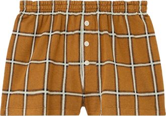 Guest In Residence Picnic-Inspired Shorts with Relaxed Fit and Button Front