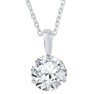 Pompeii3 5/8 ct Solitaire Lab Grown Diamond Pendant available in 14K and Platinum