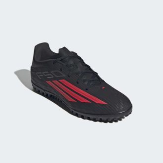 adidas Fussballschuh ADIDAS PERFORMANCE F50 CLUB, ROLLRASEN, Gr. 42,5, core schwarz, lucid rot, core schwarz, Synthetik, Textil, Schuhe Fussballschuh, f&uuml;r ku