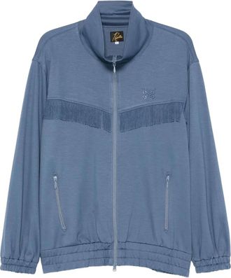 Needles fringed zip-up cardigan - Blue