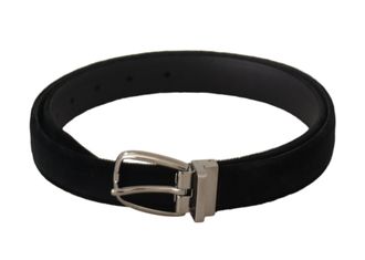 Dolce & Gabbana Mens Velvet Belt Black - Size 95 cm