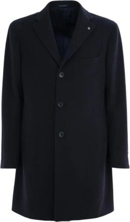 Tagliatore Enkelrijige jas - Heren - Mantel - Blauw - XL - Wol - Jassen