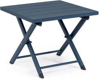 Konte Design Mesa de centro de aluminio plegable, azul
