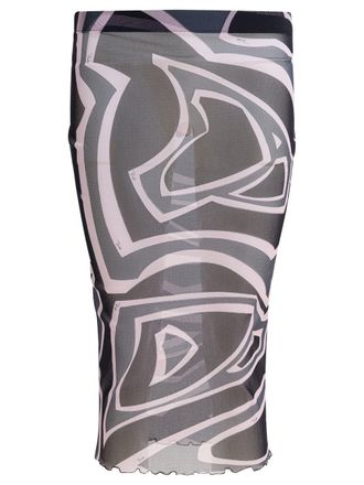 Pucci Labyrinth Print Midi Skirt
