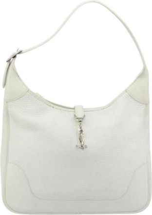 Herm&egrave;s Pre-owned Vintage Schoudertas - Dames - Vintage Schoudertas - Wit - ONE Size - Leer - Vintage