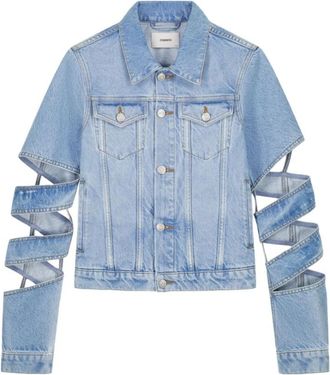 Coperni Spiral Denim Jacket - Dames - Spijkerjassen - Blauw - XS - Denim - Jassen