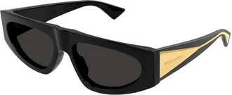 Bottega Veneta Cat-Eye Full Rim Sunglasses - Black