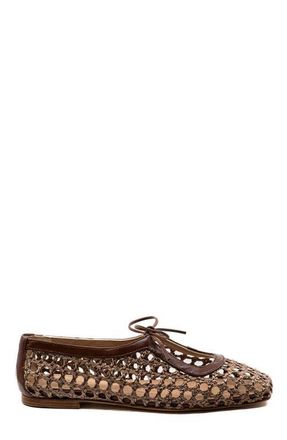 Andrea Gomez Amelia Raffia Ballet Flat in Brown at Nordstrom, Size 38.5