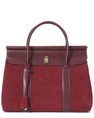 Tiffany & Fred Suede & Leather Top Handle Satchel