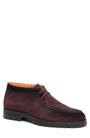 Santoni Suede Chukka Boot in Dark Red at Nordstrom, Size 11