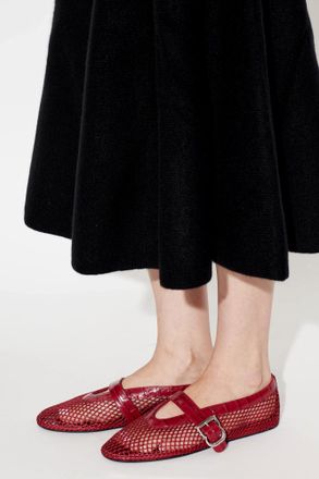Alaia Ballet Flats With Strap, Womens, Red