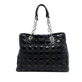 Dior Pre-owned Vintage Quilted Patent Leather Tote - Dames - Pre-owned - Zwart - Maat: ONE Size Leer