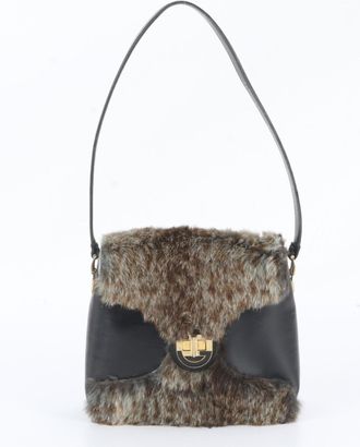 Gucci Black Leather Handbag Shoulder Bag Tote Bag (Pre-Owned)