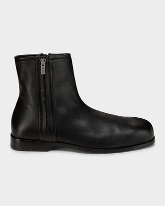 Loewe Men & apos;s Bobine Leather Side-Zip Ankle Boots