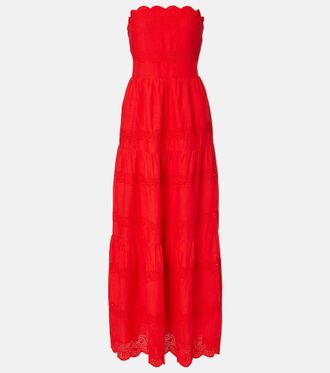 Melissa Odabash Sophie broderie anglaise cotton maxi dress
