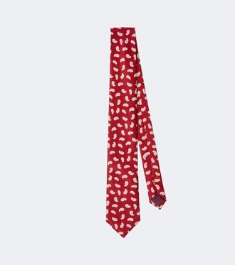 Charvet Corbata de sarga de seda con paisley