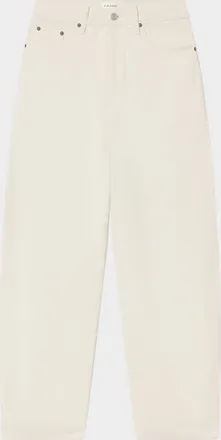 Frame Denim Men & apos;s Baggy Fit White Denim Jeans