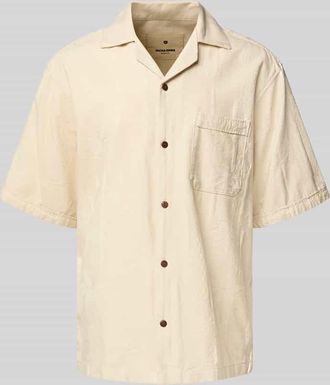 Jack & Jones Freizeithemd mit Reverskragen Modell LUKE in Hellgrau, Größe XXL