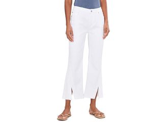 Liverpool L.A. 27 Hannah Mid-Rise Crop Flare Jeans with Twisted Slit Womens Jeans Bright White : 16 27, Cotton/Denim/Elastane