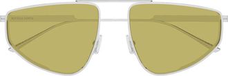 Bottega Veneta Sunglasses Bv1466 S 003 Silver/Yellow Woman