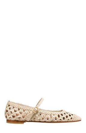 Margaux Eyewear The Woven Fonteyn Jane Flats in Ecru Leather at Nordstrom, Size 39.5