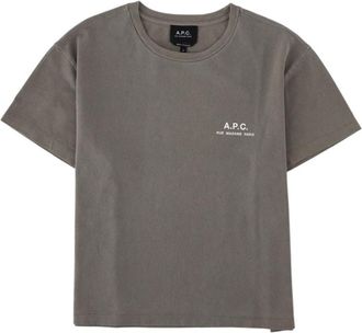 A.P.C. Grey Logo Crew Neck T-Shirt