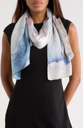 La Fiorentina Floral Print Silk Scarf in Blue at Nordstrom Rack