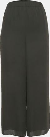 Theory Black Chiffon Wide-Leg Trousers