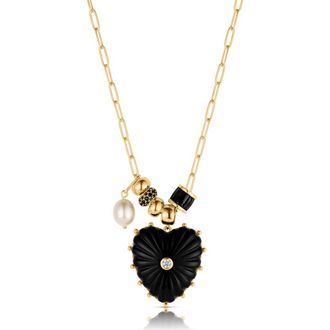 Thatch Soir&eacute;e Necklace in Onyx at Nordstrom