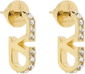 Valentino Garavani Golden Signature Stud Earrings