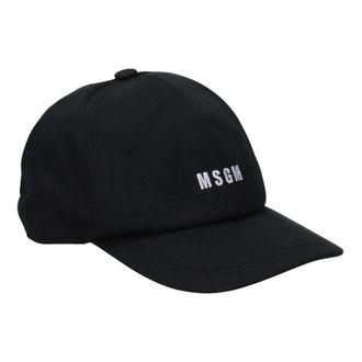 Msgm Gorra de b&eacute;isbol de algod&oacute;n - Accessories - unisex - Negro - ONE SIZE